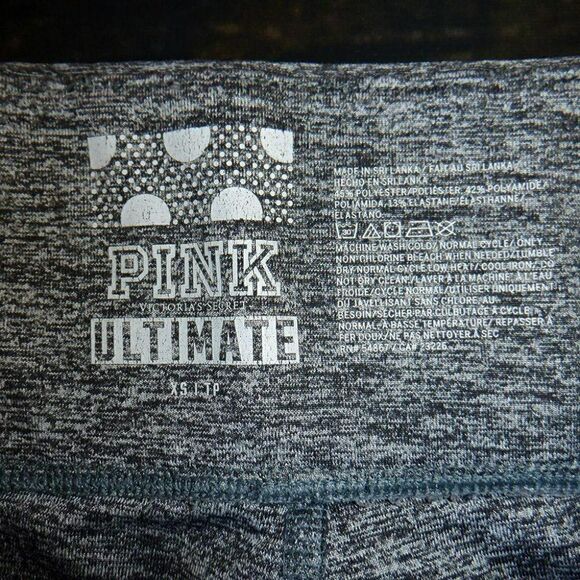 Victoria Secrets Pink Ultimate gray/wh leggings - Picture 5 of 6